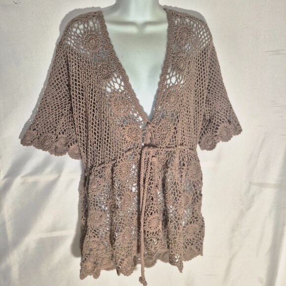 LIZ CLAIBORNE beautiful Crocheted Cardigan sweater in size 2XL - Picture 1 of 16
